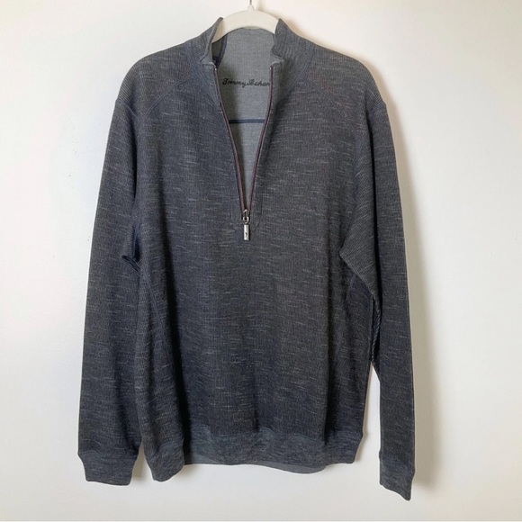 Tommy Bahama | Reversible Pullover | Flipsider | Half Zip | Gray | Large - Picture 6 of 15
